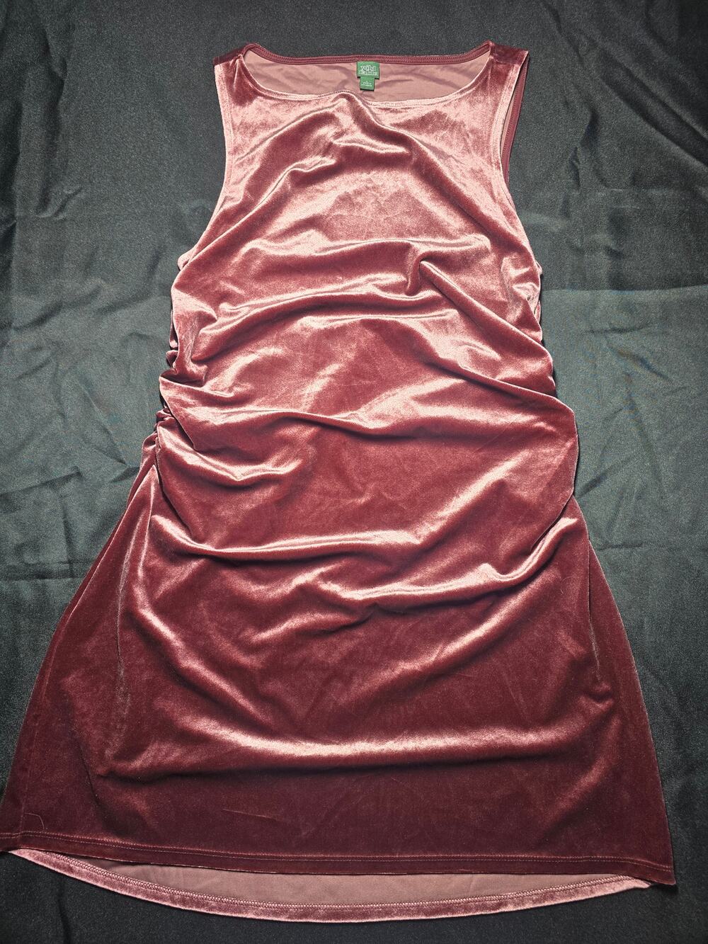 Wild Fable Burgundy Velvet Sleeveless Mini Dress Soft Stretch